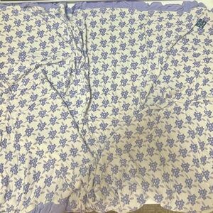 Kickee Pants Lavender Floral Ruffle Stroller blanket